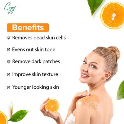 CGG Cosmetics Vitamin C Gel Exfoliating Body Scrub 250 gm - Scrubs & Exfoliants