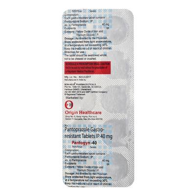 Pantogyn 40Mg Tablet 10's - Ulcer/Reflux/Flatulence-Aaa