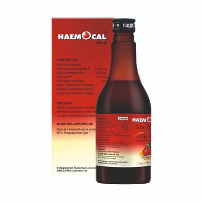 Suncare Haemocal Iron Tonic - Tangy Orange 300 ml - Calcium And Minerals
