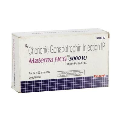 Materna Hcg 5000IU Injection 1's - Hormonal Therapy-Tro