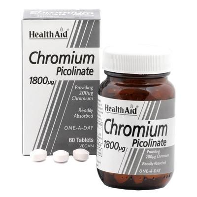 HealthAid Chromium Picolinate 1800ug Tablet 60's - Calcium And Minerals