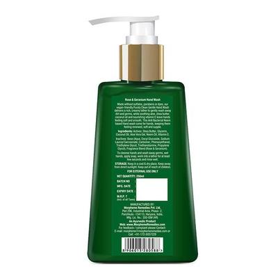 Morpheme Remedies Anti Bacterial Hand Wash - Rose & Geranium 250 ml - Hand Wash & Soaps