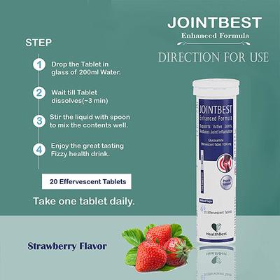 HealthBest Jointbest Effervescent Tablet - Strawberry Flavour 20's - Multi-Vitamins