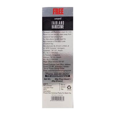 Fair and Handsome Instant Radiance Face Wash 50 gm (Free Long Lasting Radiance Cream 25 gm Worth Rs. 60) - Face Washes