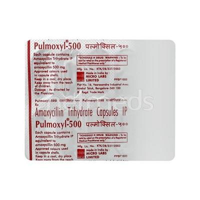 Pulmoxyl 500mg Capsule 10'S - Bacterial Infections-Pen