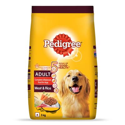 Pedigree Adult Meat & Rice 3000 gm - Petfood