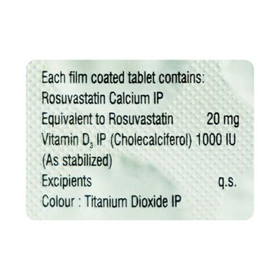 Rosave D 20mg Tablet 10'S - High Cholesterol-Dys