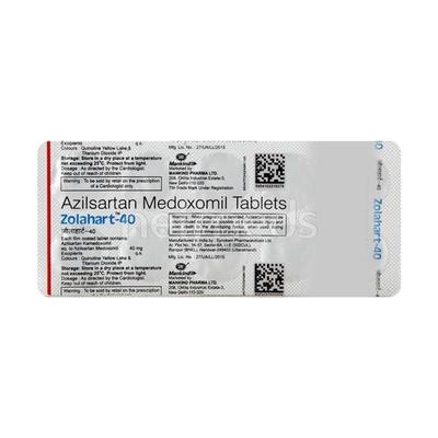 Zolahart 40mg Tablet 10'S - Hypertension-Ang