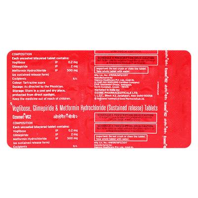 Ozomet VG 2mg Tablet 30'S - Diabetes-Ant