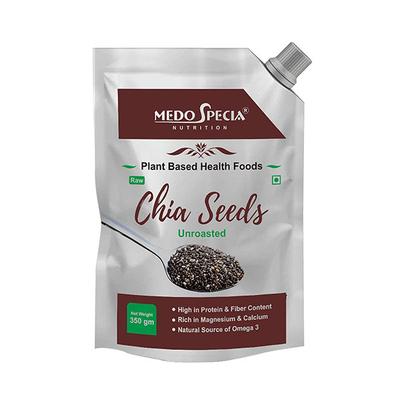 Medo Specia Raw Unroasted Chia Seeds 350 gm - Nutritional Bars