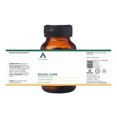 Age Ayurveda Bowel Kare Veg. Capsule (Pack of 3 x 60's) - Digestive Care