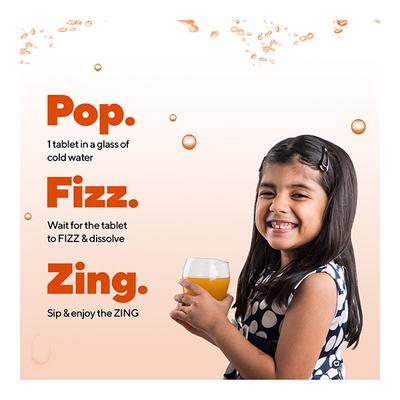 Zingavita Happy Multivitamin Effervescent Tablet - Orange Flavour 20's - Multi-Vitamins