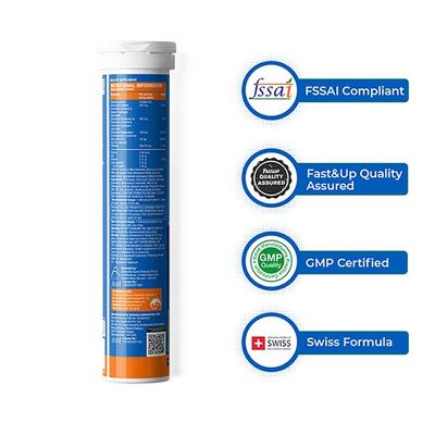 Fast&Up Reload Probiotics Effervescent Tablet - Orange Flavour 20's - Workout Essentials