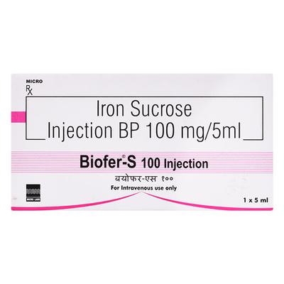 Biofer S 100mg Injection 5ml - Anaemia-Par