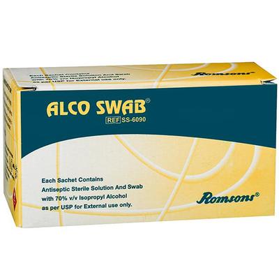 Romsons Alcohol Swab (SS-6090) 100's - Cotton Wool & Swabs