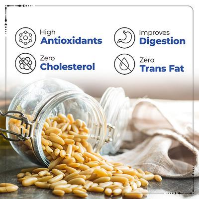 Happilo Premium International Pinenut Kernel Seeds 150 gm - Nutritional Bars