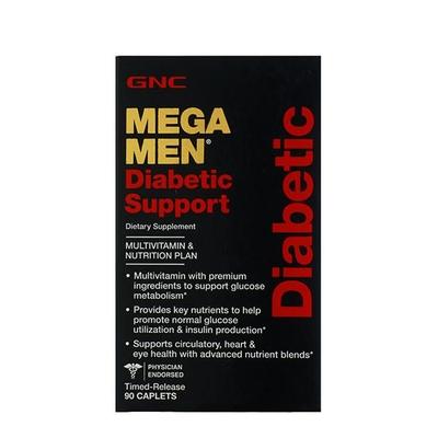 GNC Mega Men Diabetic Support Timed Release Caplet 90's - General Health