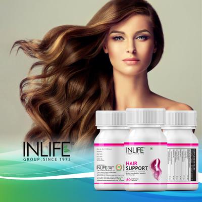 INLIFE Hair Support Supplement Capsules 60's - Hair & Skin