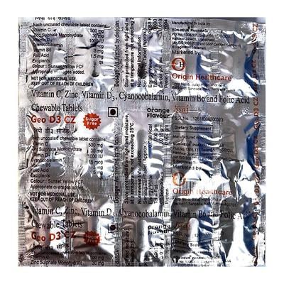 GEO D3 CZ SUGAR FREE Chewable Tablet 15's - Supplements-Vam