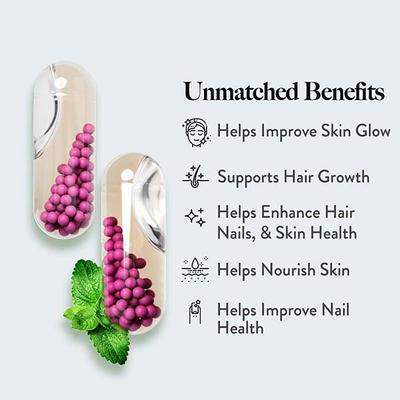 WellbeingNutritionSlowSkin, Hair & Nails Men & Women Glutathione, Hyaluronic acid, Biotin - Biotins