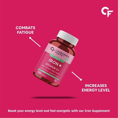 CF Iron + Vitamin C Veg Tablet 100's - Calcium And Minerals