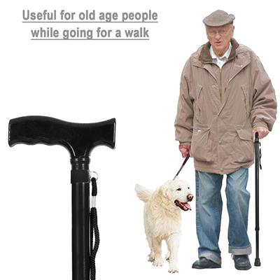 MCP Jindal Height Adjustable Walking Stick - Black - Wheelchairs & Walking Sticks