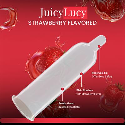NottyBoy JucyLucy Dotted Condoms - Strawberry (Pack of 3 X 10's) - Plain/Flavoured Condoms