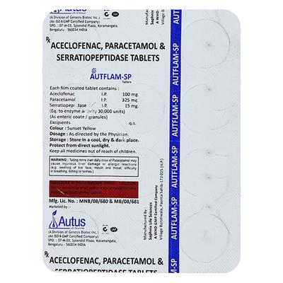 AUTFLAM SP Tablet 10's - Pain relief-Nsa