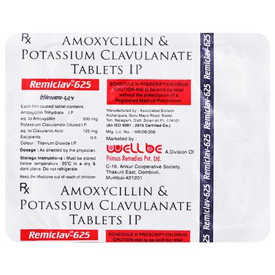 Remiclav 625mg Tablet 6'S - Bacterial Infections-Pen
