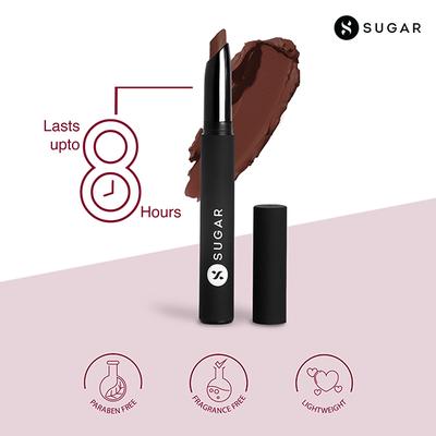 SUGAR Cosmetics Matte Attack Transferproof Lipstick - 05 Tan Halen (Chocolate Brown) 2 gm - Lipsticks
