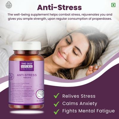 The Old Natural Anti Stress Veg Tablet 60's - Pain Relief (Ayush)