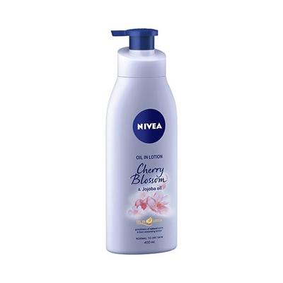 Nivea Oil In Lotion Cherry Blossom & Jojoba Oil for Normal to Dry Skin 400 ml - Lotions & Creams