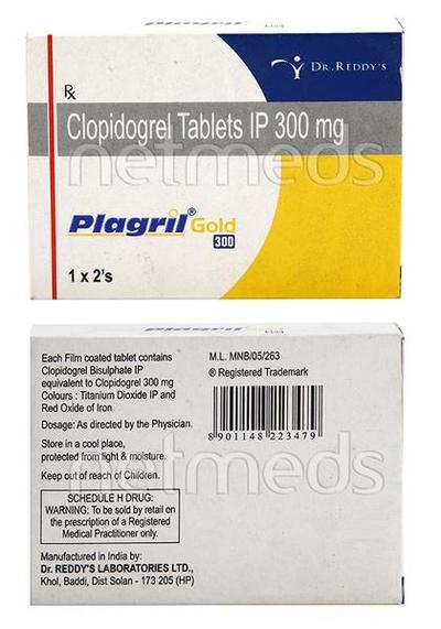 Plagril Gold 300mg Tablet 2'S - Blood Clot-Ant