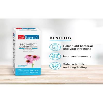 Dr Batra's Homeo+ Immunity Oral Drops (Pack 4 x 30 ml) - Speciality Medicines