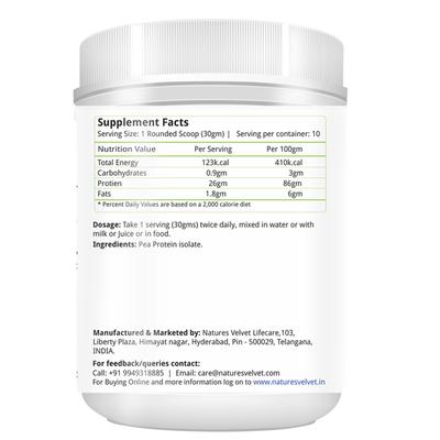 Natures Velvet Plant Protein Powder - Unflavoured 300 gm - Health Products
