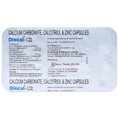 DIOCAL CZ Capsule 10's - Supplements-Cal