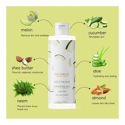 The Love Co. Soothing Cleansing Milk - Melon 200 ml - Lotions & Creams