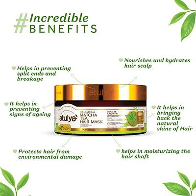 Atulya Matcha Tea Hair Mask 200 gm - Hair Masks & Packs