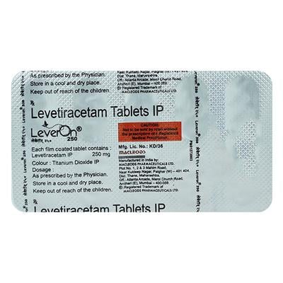 Leveron 250mg Tablet 10'S - Epilepsy/Convulsion-Ant