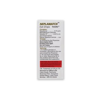 NEPLAWATCH 0.1% Eye Drops 5ml - Eye conditions-Oph