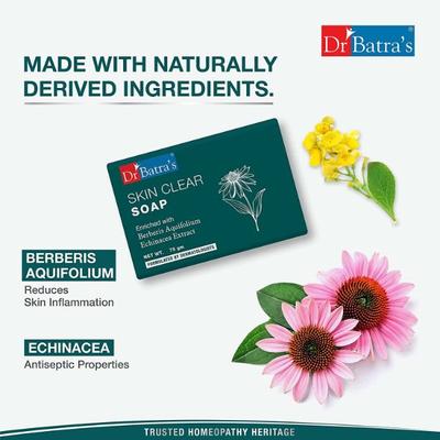 Dr Batra's Skin Clear Soap - Berberis & Echinacea 75 gm - Soaps