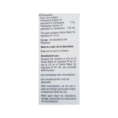 C Tri XP 1gm Injection 1'S - Bacterial Infections-Cep
