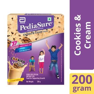 Pediasure Kids Nutrition Health Drink - Cookies & Cream 200 gm - Workout Essentials