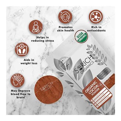 Sorich Organics Organic Cocoa Powder 400 gm - Herbal Dietary Supplement