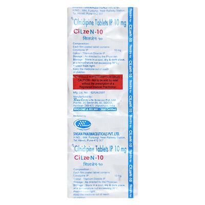 Cilzen 10mg Tablet 10'S - Hypertension-Cal