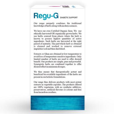 NisargaHerbs Regu-G Veggie cap 60's - Diabetes Care (Ayush)