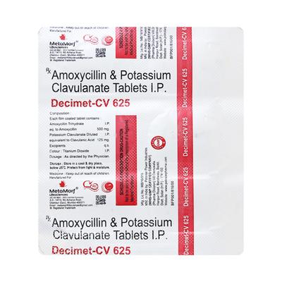 DECIMET CV 625 Tablet 6's - Bacterial Infections-Pen