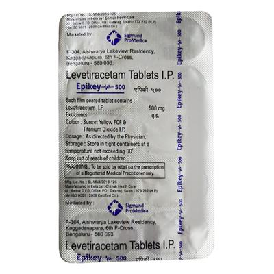 EPIKEY 500mg Tablet 10's - Epilepsy/Convulsion-Ant