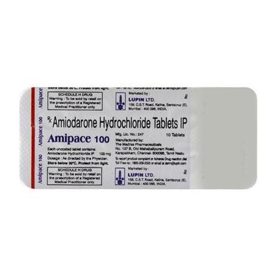 Amipace 100mg Tablet 10'S - Arrhythmiasis