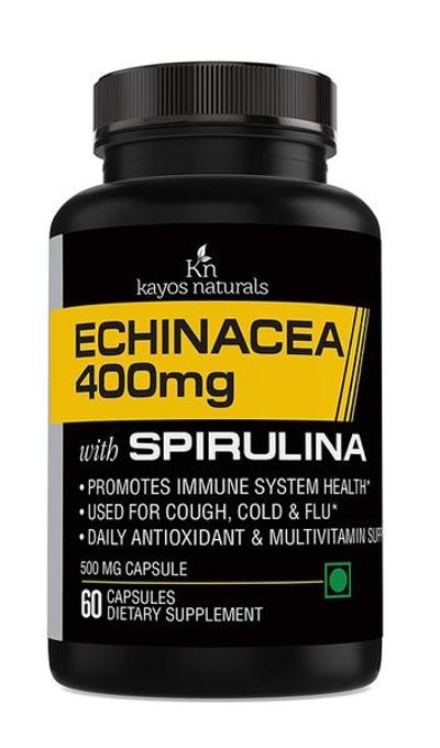 Kayos Naturals Echinacea 400mg with Spirulina Capsule 60's - Vitamin C